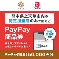 熊本県上天草市　PayPay商品券(150,000円分)※地域内の一部の加盟店のみで利用可