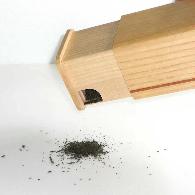 桐タンス屋が作った 会津桐の茶筒 茶綾(押出式) 茶葉目安約100g  FAG-0004