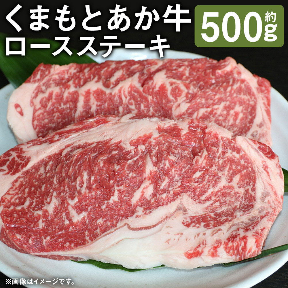 【ふるさと納税】GI認証 くまもとあか牛 ロースステーキ 約500g 1枚 ロース ステーキ 牛肉 牛 国産 九州産 熊本県産 菊池市 冷凍 送料無料《90日以内に出荷予定(土日祝除く)》