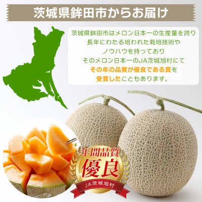 【内山農園】いばらきメロンコンテスト2025クインシーメロン(2玉3kg)2026年5月より発送開始【配送不可地域：離島・沖縄県】