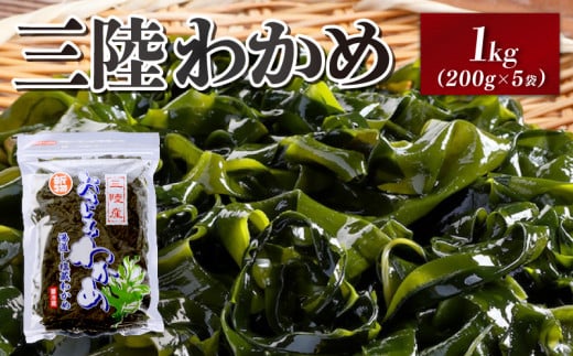 わかめ 三陸 おさしみわかめ 計1kg 200g×5袋 三陸わかめ 湯通し塩蔵わかめ 小分け 冷蔵 ワカメ 海藻 小分け 刺身 刺し身 お刺身 お刺し身 岩手三陸産 1万円 10000円