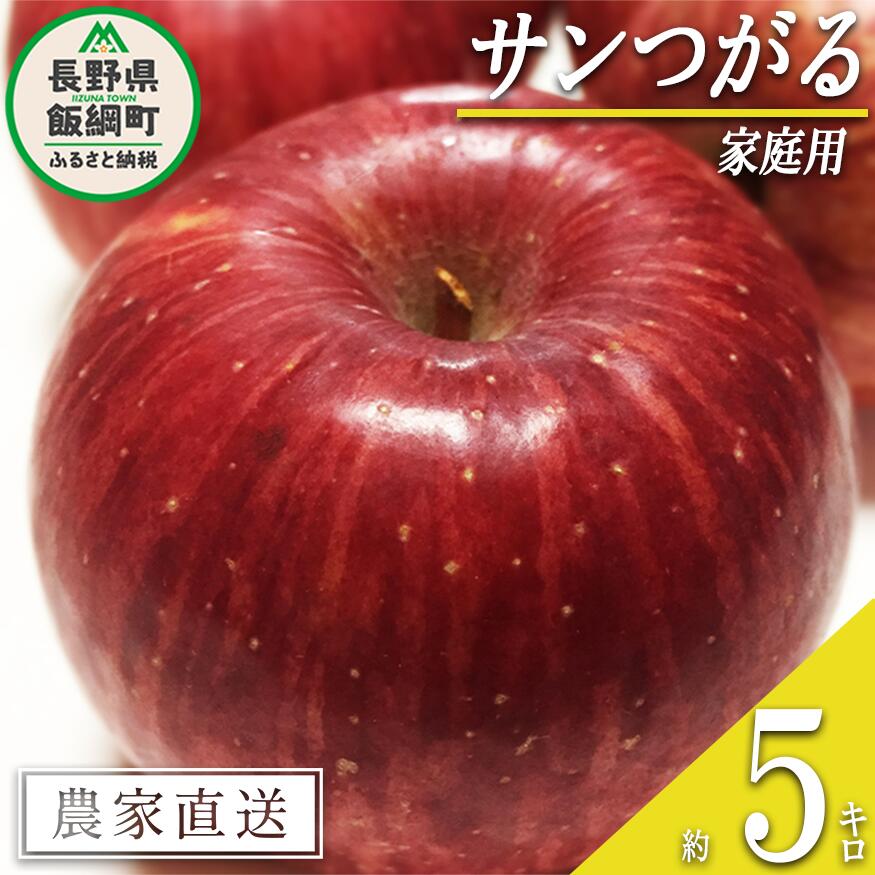 【ふるさと納税】りんご つがる 5kg 家庭用 静谷りんご園 沖縄へは配送不可 〔 果物 フルーツ 林檎 長野 予約 農家直送 5キロ 12000円 〕【令和7年度収穫分】 発送：2025年9月上旬〜