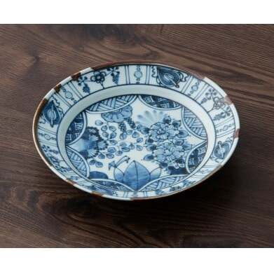 有田焼 渕錆藍華牡丹地紋様図 21cm 皿 ～華一園シリーズ～【西山錦華堂】食器 器 うつわ 皿 プレート 牡丹 手描き 50000円 5万円 A50-296_イメージ3