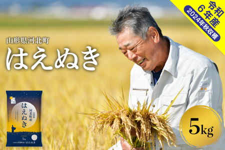【令和6年産米】2025年3月上旬発送 はえぬき5kg 山形県産【米COMEかほく協同組合】　（発送時期が選べる 2024年産 米 送料無料 山形県 河北町 先行受付 お米 白米 精米 こめ ごはん ご飯 おにぎり お取り寄せ グルメ 産地直送 ）