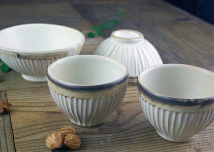 BJ005　益子焼 スリムライン 朝ごはんセット　わかさま陶芸