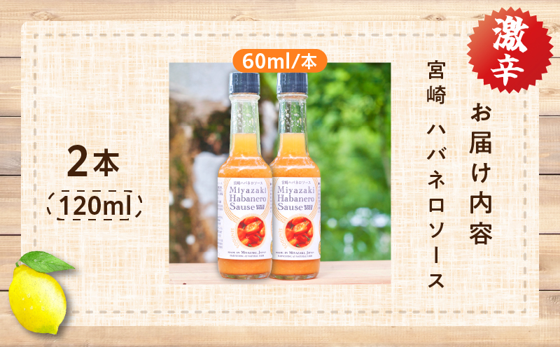 爽やか激辛食感 フルーティなハバネロソース 数量限定 宮崎 ハバネロ ソース 計2本 激辛ソース 調味料 おすすめ 加工品 オリジナル ブレンド 肉料理 パスタ ピザ ギフト プレゼント 贈り物 お取