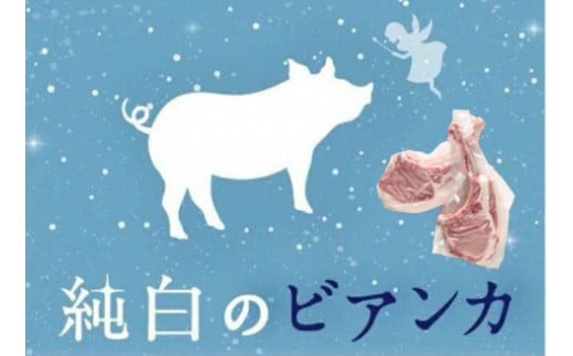 純白のビアンカトマホーク「骨付き豚ロース」2本 豚肉 透き通るような 白い脂身 歯切れの良い 肉質 香り高い 上品な甘み 1D03010