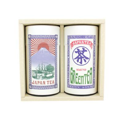 ふるさと納税 太宰府市 【ギフト対応】高品質【蘭字デザイン茶缶】上級煎茶2種300g入(太宰府市)
