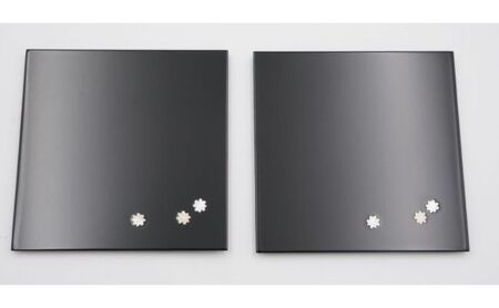 コースター2枚セット 金平糖  高岡漆器 螺鈿 かわいい 白