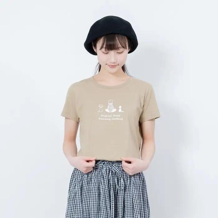 《1》【KEYMEMORY鎌倉】TIMEイラストTシャツBEIGE