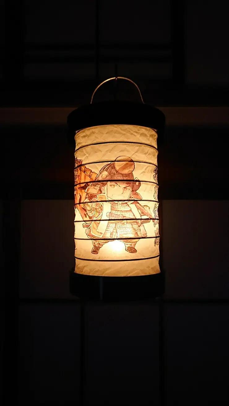 ゆらぎLEDちょうちん　北条綱成（玉縄城主）【ゆらぎ 提灯 ちょうちん LED電球 和紙 やわらかい灯り 最新技術 ゆらぐＬＥＤ電球 炎のよう 小田原型ちょうちん リアルキャンドルLEDランプ 神奈川県 小田原市 提灯 提灯】