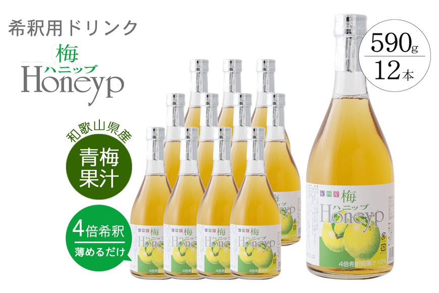 希釈用梅ドリンク　梅ハニップ　12本セット【prm014B】