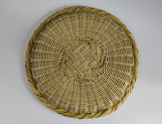 富士北麓”勝山”スズ竹細工「中皿」2枚セット 山梨県伝統工芸品