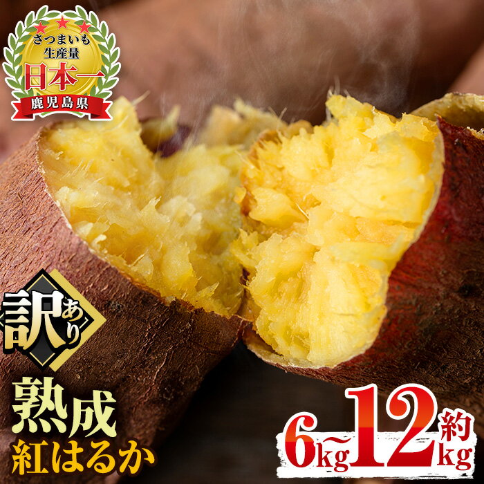 【ふるさと納税】＜容量選べる！＞訳あり・不揃い！鹿児島県日置市産さつまいも！熟成紅はるか(約6kg～約12kg) 国産 九州産 サツマイモ さつま芋 訳アリ 紅春香 熟成 芋 焼き芋 やきいも 野菜 スイーツ 常温 常温保存 期間限定【末永商店】