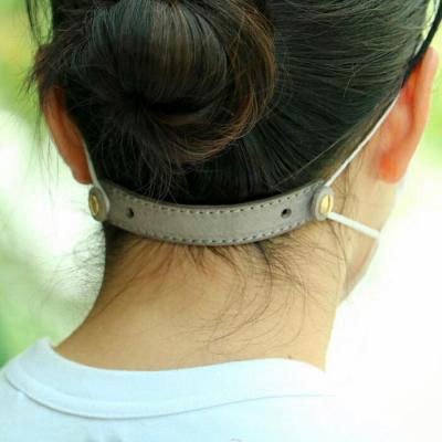 ふるさと納税 川崎市 SKLO 首かけタッチペンホルダー+レザーマスクバンド　Shortタイプ【Natural】