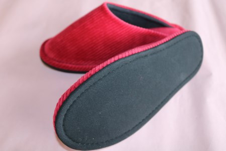 ☆黄色・Mサイズ☆【軽くてやわらか】コールテンソフトスリッパ