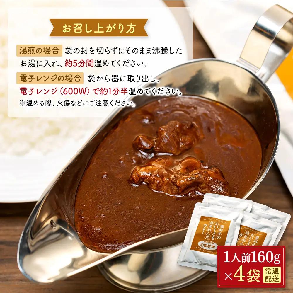 蓼科牛 ビーフカレー（160g×4袋）　