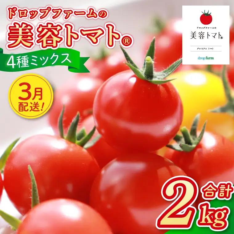 【3月発送】ドロップファームの美容トマト おまかせ2kg箱(４種ミックス)（CK-102-3）
