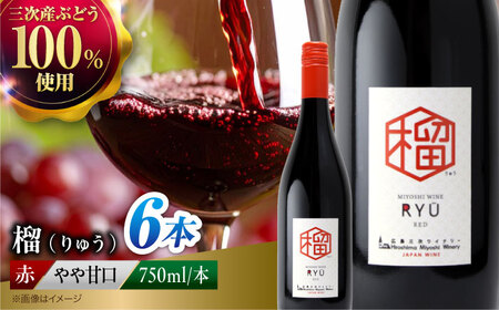 赤ワイン 榴 りゅう RYU 750ml×6本 [APAZ135]赤ワイン