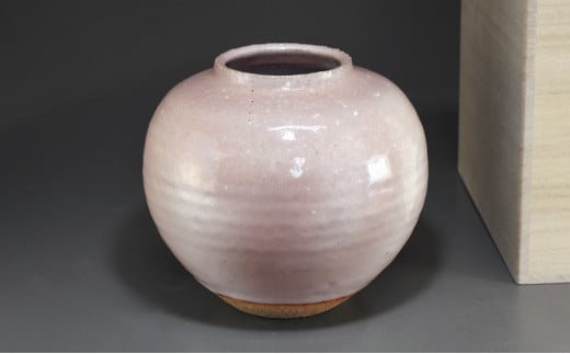 萩焼 窯変花器（壷）