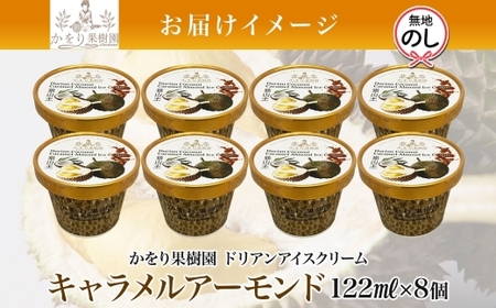 無地熨斗 ドリアン ココナッツ キャラメルアーモンド アイスクリーム 122ml 8個 濃厚 ココナッツミルク スイーツ お菓子 ソフトクリーム おやつ デザート ご当地アイスセット 詰め合わせ お取