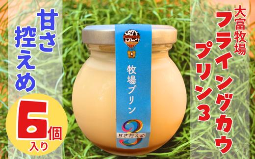 
大富牧場フライングカウの「甘さ控えめ」プリン3（6個入り）
