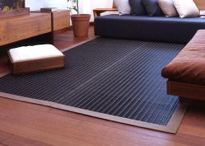 掛川織 ラグ 粋 ブラック 190×250cm