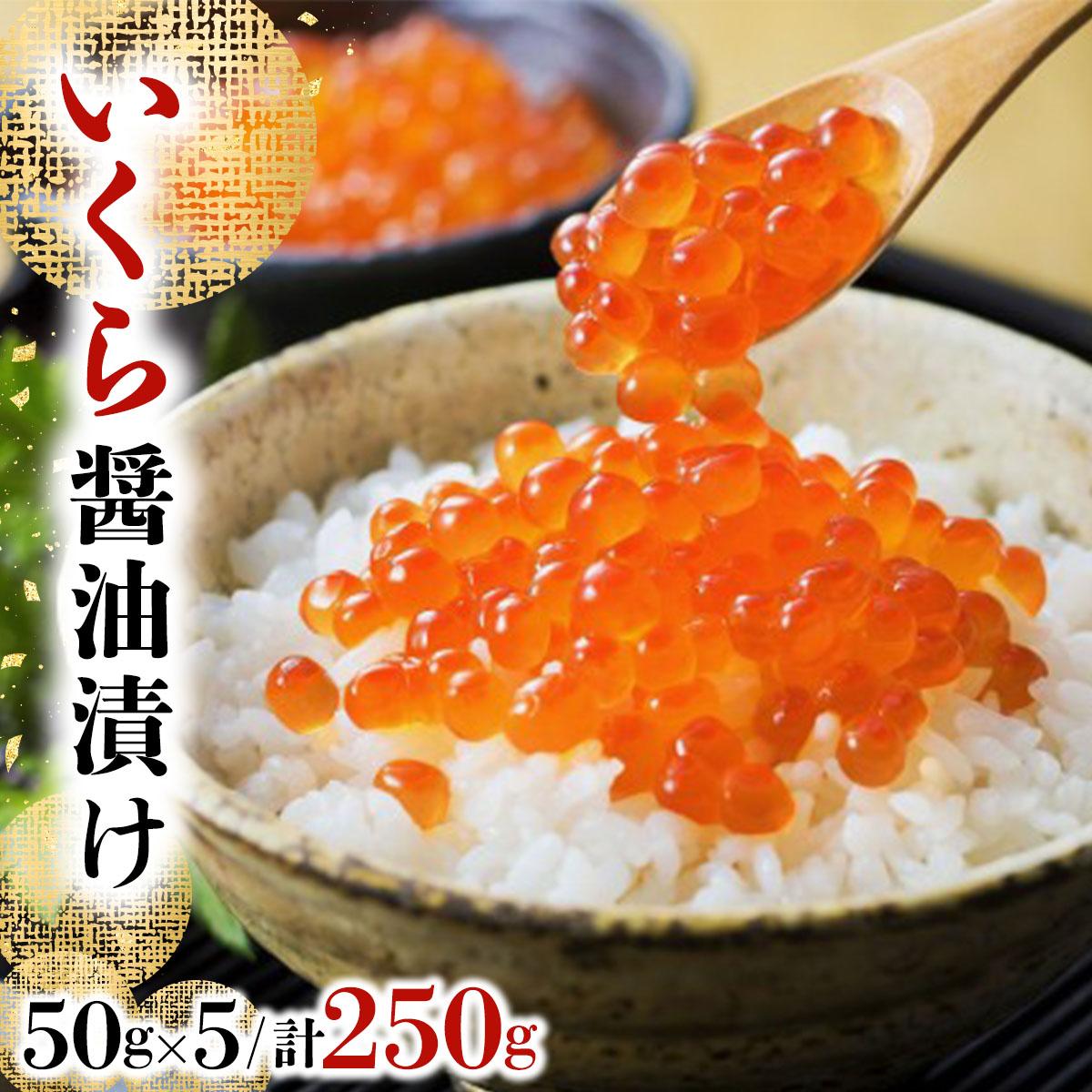 【ふるさと納税】＜選べる配送時期＞ いくら醤油漬け 250g（50g×5） いくら 海鮮 北海道 イクラ 冷凍 醤油漬け 海産物