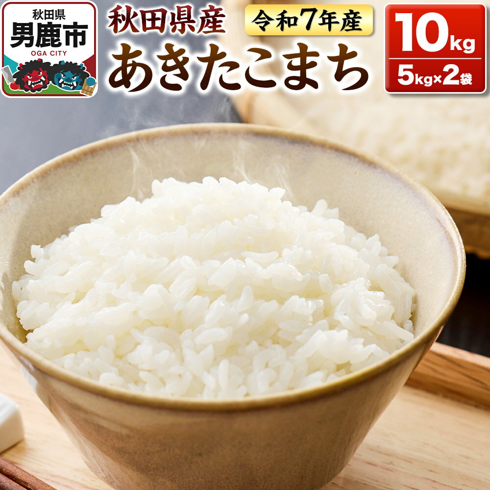 【ふるさと納税】＜令和7年産＞あきたこまち 白米 10kg（5kg×2袋）秋田県 男鹿市 鈴木農産 [あきたこまち ブランド米 お米 白米 精米 米どころ 秋田 秋田県産]