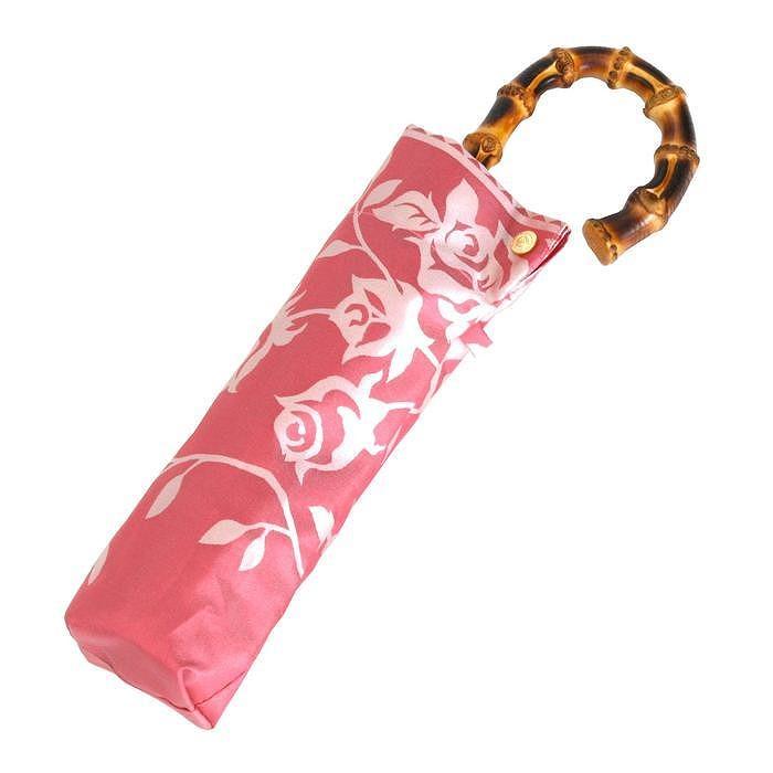 槙田商店【晴雨兼用】折りたたみ傘 kirie バラ：フレンチレッド