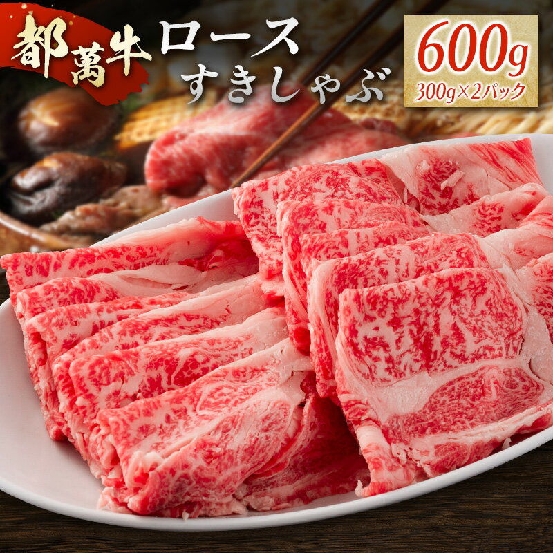 【ふるさと納税】黒毛和牛＜都萬牛＞ロースすきしゃぶ 300g×2パック 計600g すきやき しゃぶしゃぶ