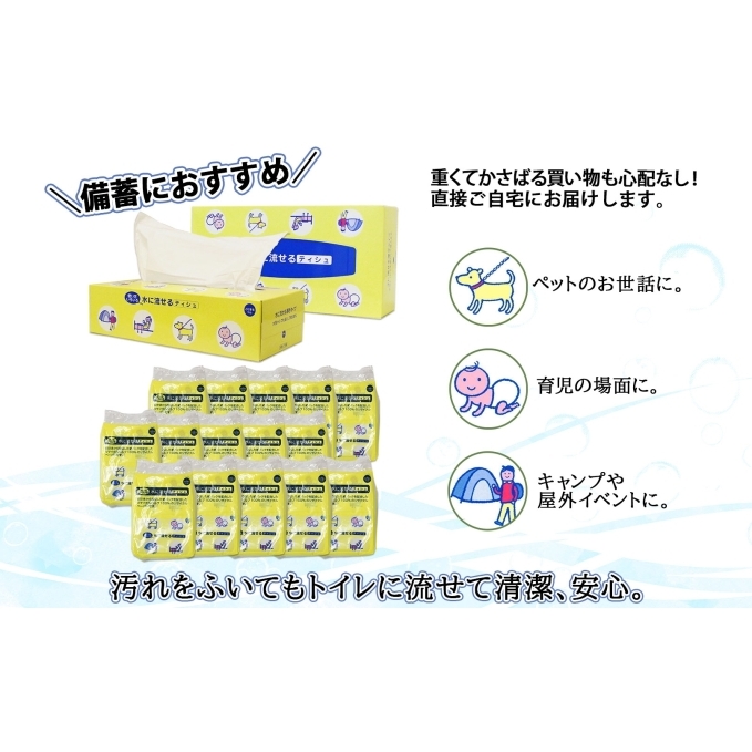 定期便 3カ月連続3回 北海道産 とけまるくん ボックスティッシュ 10箱 ポケットティッシュ 96個 セット 水に流せる ペーパー まとめ買い 香りなし 厚手 雑貨 生活必需品 備蓄 リサイクル 箱