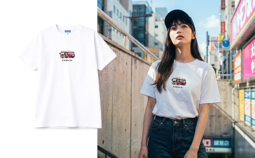 【 荻窪 】 KANPACHIバスTシャツ 1枚 （ ホワイト ） シャツ 服 プリントシャツ イラストシャツ ファッション オシャレ メンズ レディース 男性 女性 アパレル 半袖 衣類 カジュアル