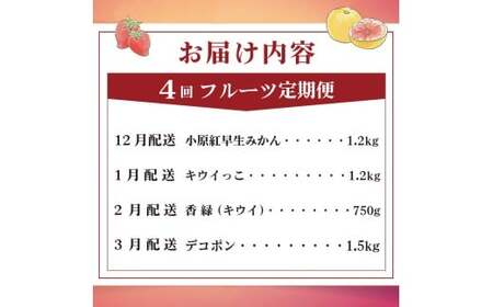 旬のフルーツ定期便 4回 Fコース フルーツ 定期便