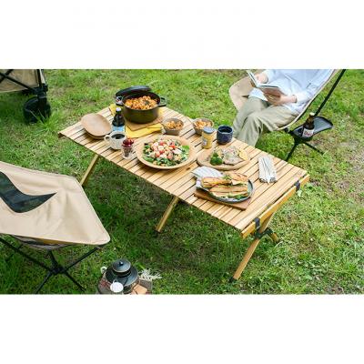 ふるさと納税 大河原町 アウトドアテーブル 幅約120cm HUGELウッドロールテーブルWRT-120[53752005] |  | 02