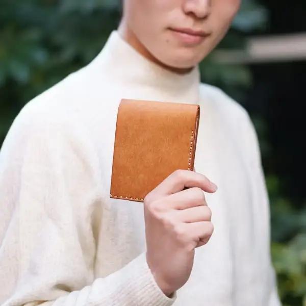 豊岡財布 haaki Leather 二つ折り財布（HLW301）コニャック