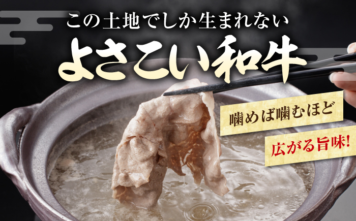 高知県産 よさこい和牛 上赤身 しゃぶしゃぶ用 約300g 牛肉 すきやき 国産 肉 A4 A5 薄切り スライス 【(有)山重