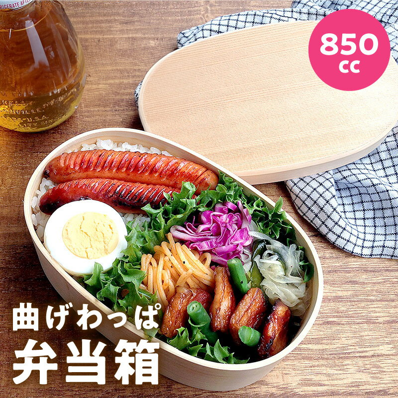 【ふるさと納税】曲げわっぱ弁当箱 1個 850cc ナノテックコーティング 曲げわっぱ 弁当箱 普段使い 生活雑貨 日用品 キッチン用品 ランチボックス 弁当 お弁当 容器 お取り寄せ 大阪府 泉佐野市 送料無料