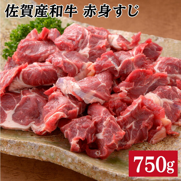 【ふるさと納税】佐賀産和牛 赤身すじ 750g 佐賀牛 コラーゲン 牛肉 ブランド牛 煮込み用 ストック用 うまみ 12500円 1万2500円 N12-3
