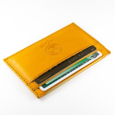 ふるさと納税 大川市 mafpinto カードケース 本革 イエロー