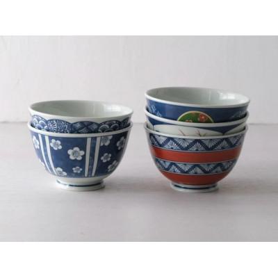 ふるさと納税 長崎県 【波佐見焼】φ13×8cm丼5柄5個組 染錦文様　 1 20637 |  | 01