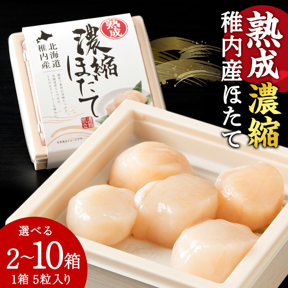 【ふるさと納税】熟成濃縮 ほたて貝柱 選べる10玉～50玉 (1パック5玉入)ほたて ホタテ 帆立 貝柱 貝 冷凍 海鮮 海産物 北海道ふるさと納税 稚内 ふるさと納税 北海道 【配送不可地域：離島・沖縄県】