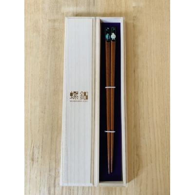 ふるさと納税 高岡市 【高岡漆器】螺鈿箸　雷鳥　木箱入り |  | 01