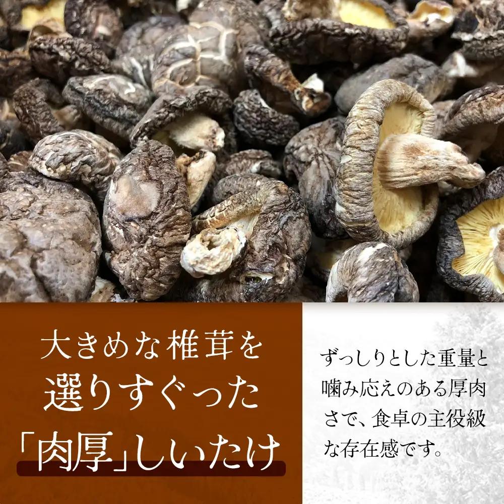 【世界初CoC認証取得！】宮崎県諸塚村産 乾しいたけ 肉厚 60g×3P 計180g 常温｜干ししいたけ どんこ 椎茸 冬菇 肉厚 お煮しめ お鍋 網焼き 原木栽培 CoC認証 高級 もろっこはうす 