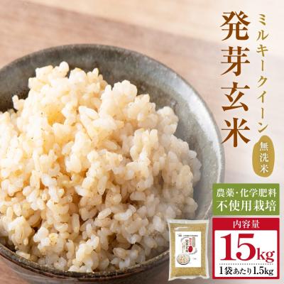 ふるさと納税 玖珠町 栽培期間中農薬・化学肥料不使用 発芽玄米 1.5kg×10袋(15kg) 大分県産