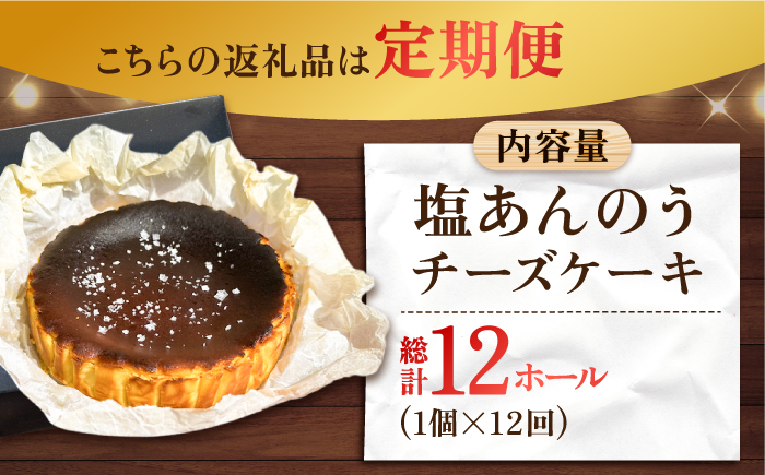 【全12回定期便】【ヒルナンデスで紹介されました！】 五島列島 チーズケーキ 塩あんのう お菓子 ケーキ 【虎屋】 [RBA019]