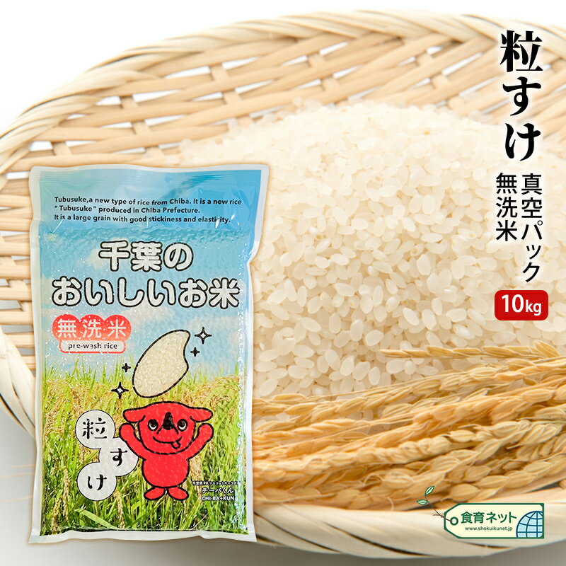 【ふるさと納税】粒すけ　真空パック　10キロ　無洗米 お米 銘柄米 ご飯 おにぎり お弁当 和食 白米 精米