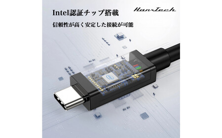 Hanx-Tech Thunderbolt 5 ケーブル 2m AOP0028