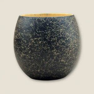 木製 エッグカップ 乱糸マット仕上げ 漆黒