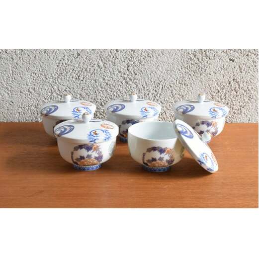 深川製磁 【有田焼】染錦花丸紋　土瓶茶器揃 A500-25_イメージ2